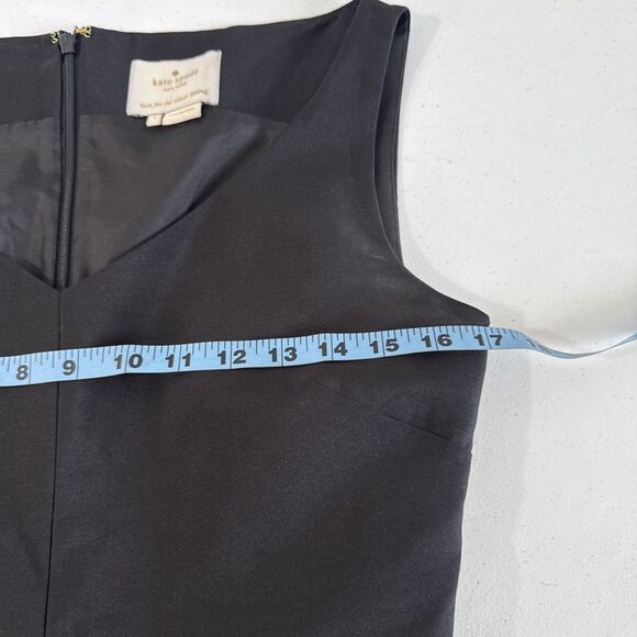 Kate Spade‎ Mini Dress Womens 4 Black Old Money Cocktail Coquette Whimsigoth Y2K - Picture 5 of 10